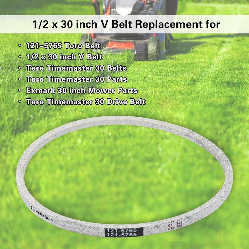 Dofank 121-5765 Drive Belt Kevlar for Toro Timemaster 30 Belt, Exmark 30 inch Mower Parts, Fits Toro 30 inch Timemaster Lawn Mower 20199, 20200, 20975 - Aramid Cord, 1/2'' x 30'' - Image 3